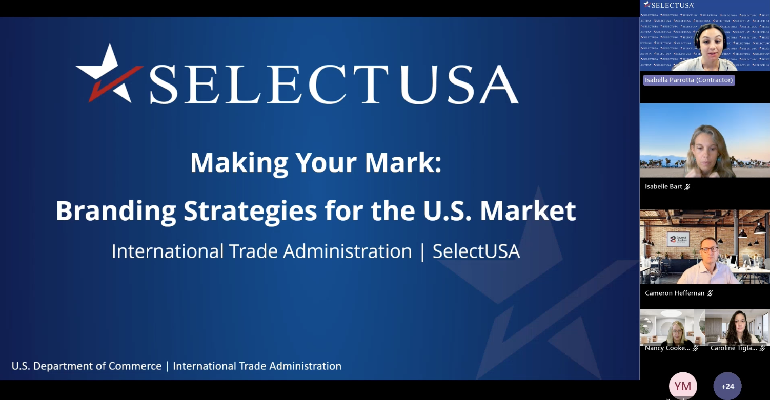 SelectUSA SGWIT webinar: Making Your Mark — Branding Strategies for the U.S. Market